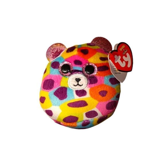 NWT Ty Squish a Boo Giselle Rainbow Leopard Mini 3" Plush Pillow Squishies - Picture 1 of 5